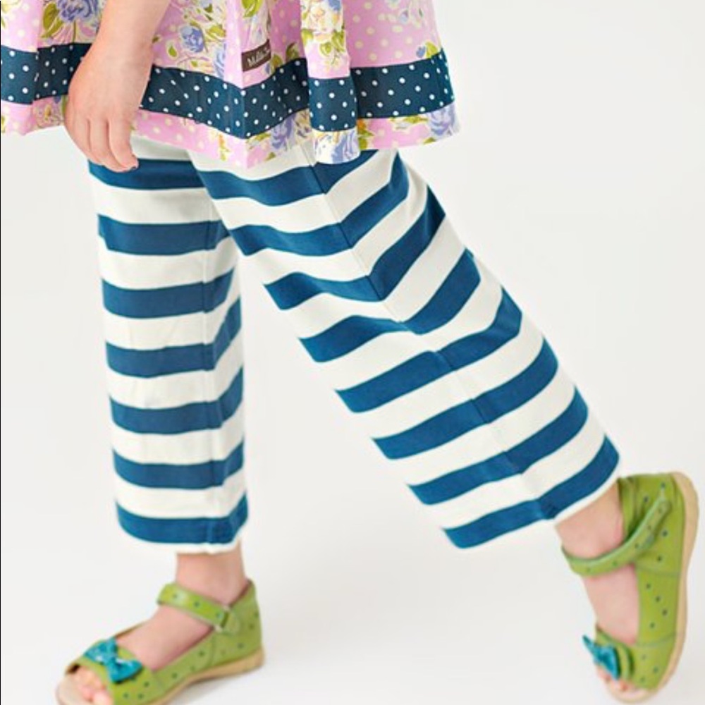 Matilda Jane Anchors Away Blue Striped Pants 6